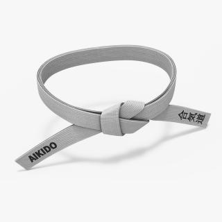 White Waist Aikido Belt Obi 3D