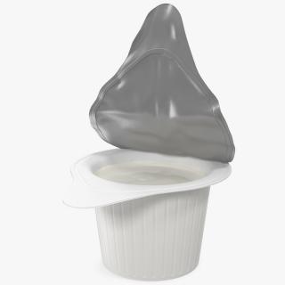 3D Opened Portioned Coffee Creamer Container