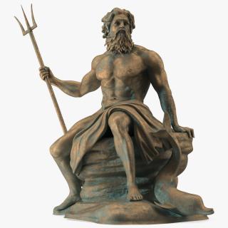 3D model Bronze Poseidon Sculpture