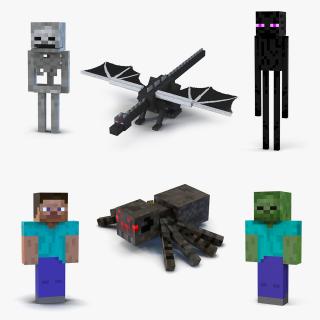 3D Minecraft Characters Collection 3 model