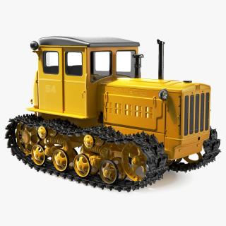 3D Old Soviet Tractor model