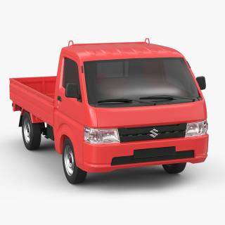 3D Truck Suzuki Carry Red Simplified model