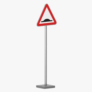 Road Sign Hump 3D model