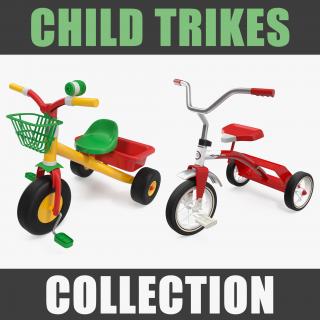 3D Child Trikes Collection model