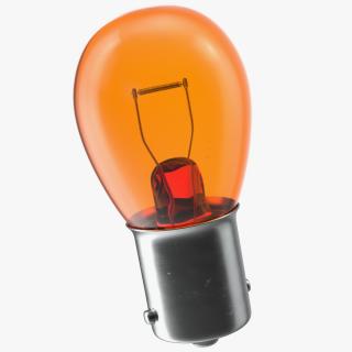 3D model P21W BA15S Halogen Light Bulb Amber