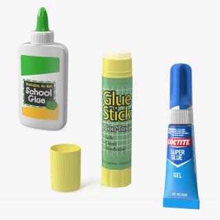 3D Glue Tubes Collection 2 model