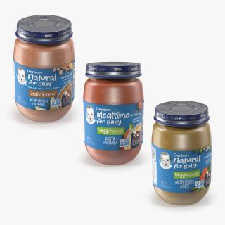 Gerber Baby Food Jars 170g Collection 3D