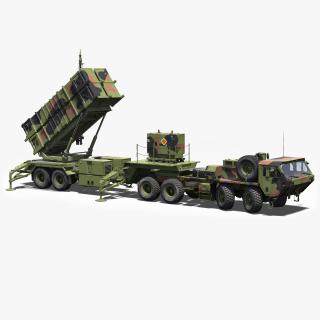 MIM-104 Patriot Surface to Air Missile SAM Rigged 3D model