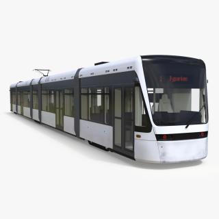 3D model City Tram White