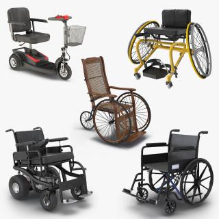 Wheelchairs 3D Models Collection 4 3D model