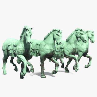 3D model Quadriga Horses