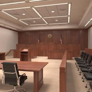 US Courtroom Room 3D