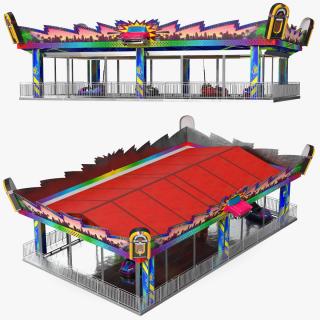 Bumper Cars Bertazzon Pavilion Platform 3D model