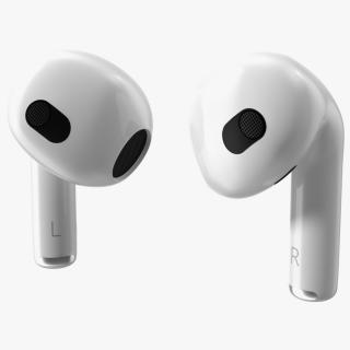 3D Apple AirPods 3 Earbuds model