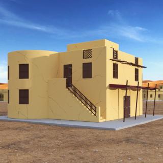 3D model Cartoon Arab House with Circular Construction