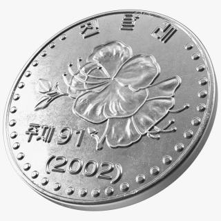 North Korea Coin 10 Chon 2002 3D model