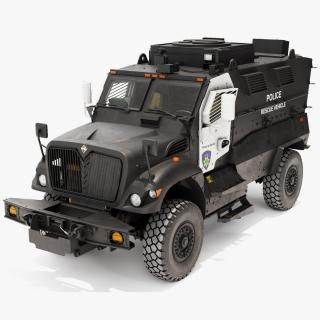 3D model Armored Police Rescue Vehicle Black