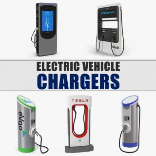 3D Electric Vehicle Chargers Collection 2 model