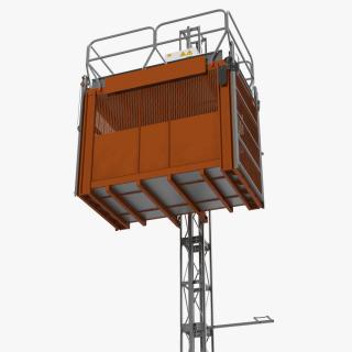 Heavy Duty Construction Passenger Hoist 3D model