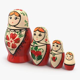 Matryoshka Doll Set 3D model