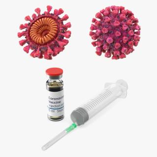 3D model Coronavirus 2019 with Vaccine Collection