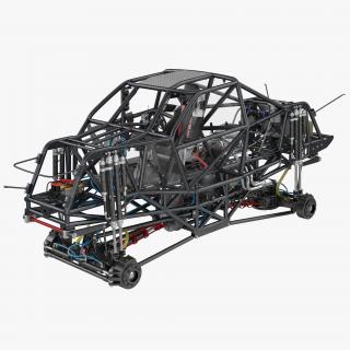 3D Monster Truck Bigfoot Frame and Engine model