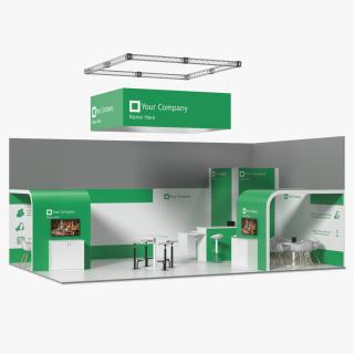 Exhibition Stand Green 3D