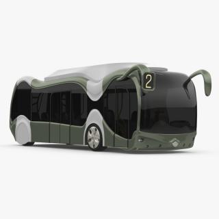 Futuristic Electric Bus Concept Green 3D