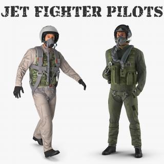 Jet Fighter Pilots Collection 3D model