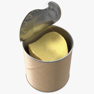 Small Opened Paper Tube of Potato Chips 3D model