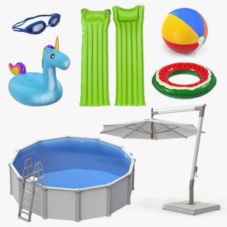 Swimming Pool and Accessories Collection 4 3D