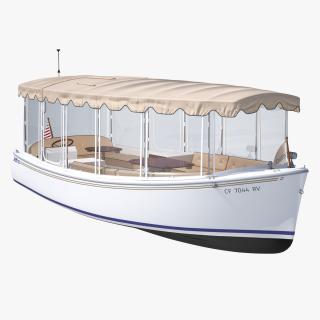 3D Electric Boat Duffy 22 Bay Island model