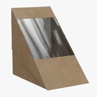 Paperboard Large Sandwich Box 3D model