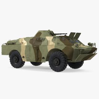 BRDM 2 Amphibious Vehicle Rigged 3D