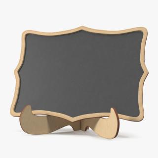 Carved Plywood Chalkboard on Stand 3D model