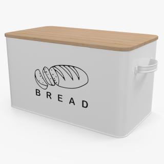 Kitchen Bread Box White Small 3D model