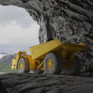 Underground Truck in Cave Tunnel 3D