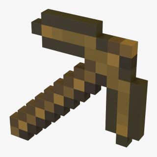 Minecraft Wooden Pickaxe 3D model