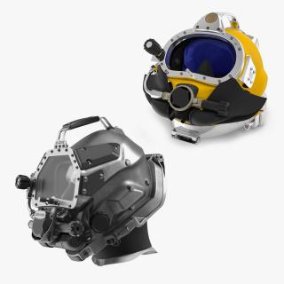 3D Commercial Diving Helmets Collection