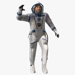 Astronaut Wears a Russian Sokol Suit KV2 Rigged 3D