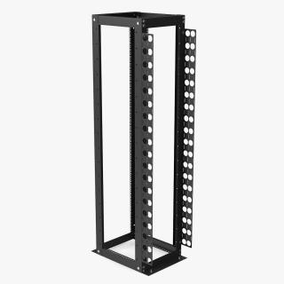 Open Frame Server Rack 50U Empty 3D