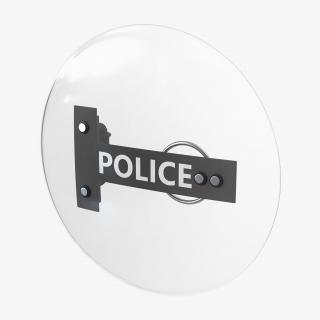 Police Round Anti Riot Shield 3D model