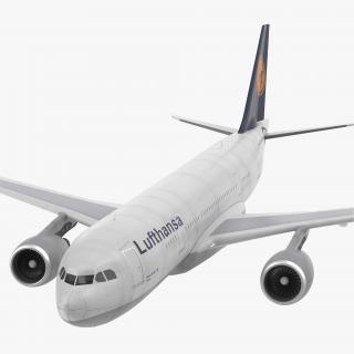 Airbus A330-P2F Lufthansa Rigged 3D