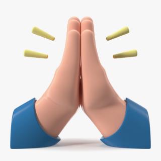 3D model Folded Hands Emoji 2