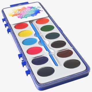 3D Watercolor Paint Set for Kids Fur model