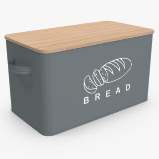 3D Kitchen Bread Box Grey Small model