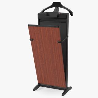 3D Trouser Press Dark Wood Trim Open model