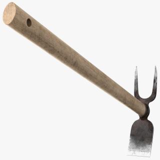 3D Old Double Headed Garden Hoe model