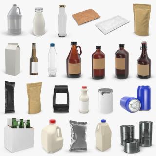 3D Food Packages and Bottles Collection 2 model