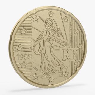 20 Euro Cent France 3D model